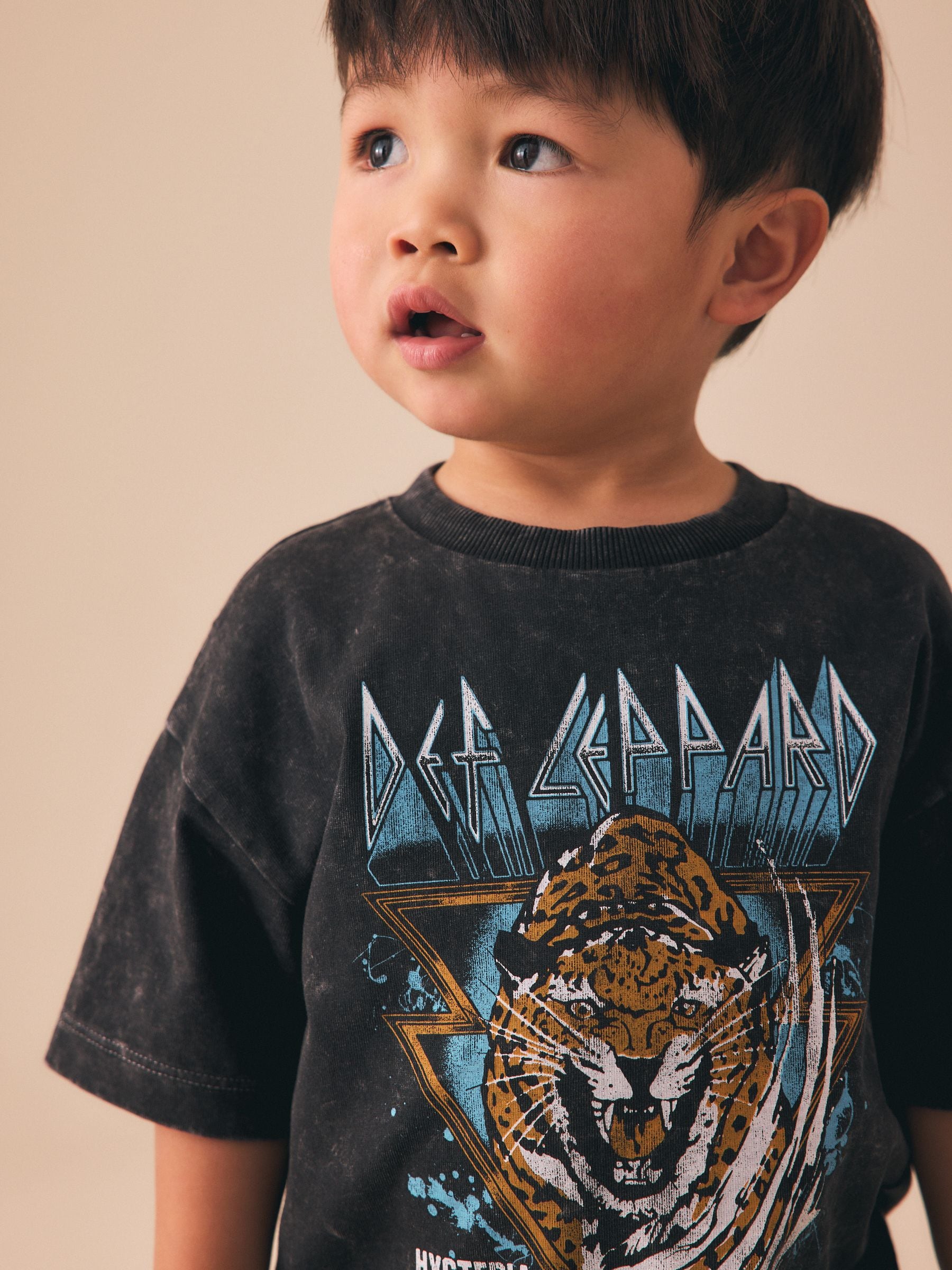 Washed Black Short Sleeve Band Graphic T-Shirt (3mths-8yrs) image 4