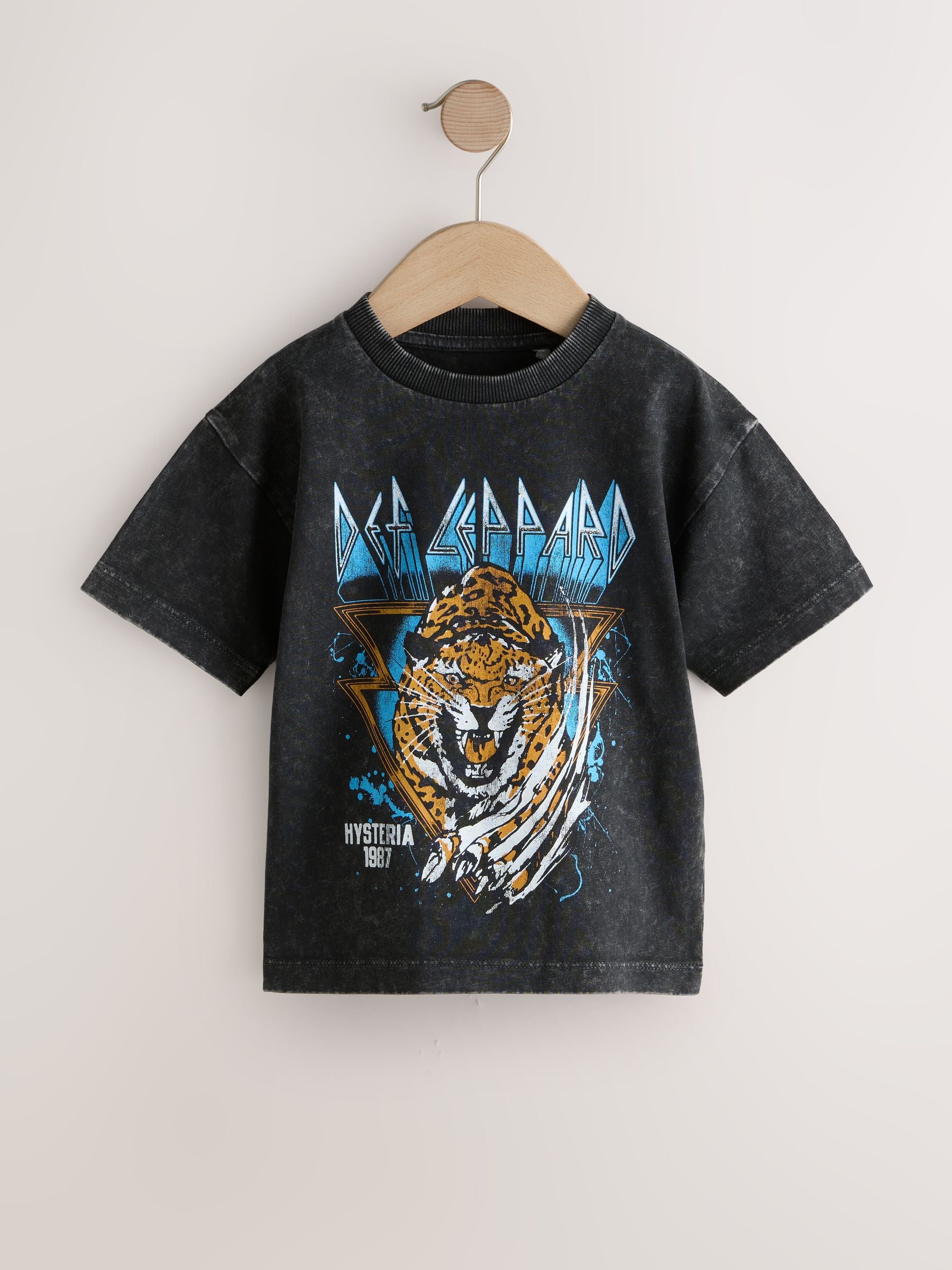 Washed Black Short Sleeve Band Graphic T-Shirt (3mths-8yrs) image 5