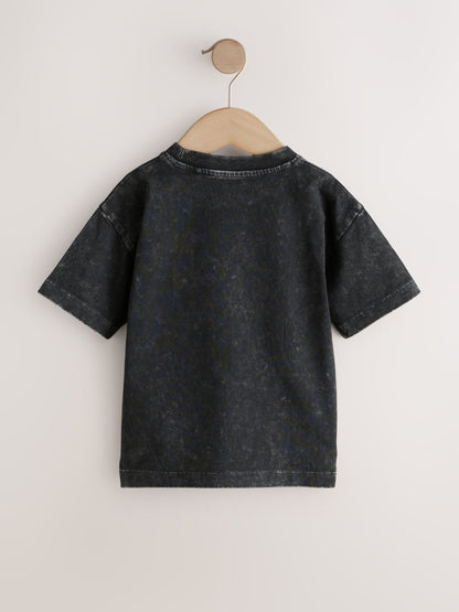 Washed Black Short Sleeve Band Graphic T-Shirt (3mths-8yrs) image 6