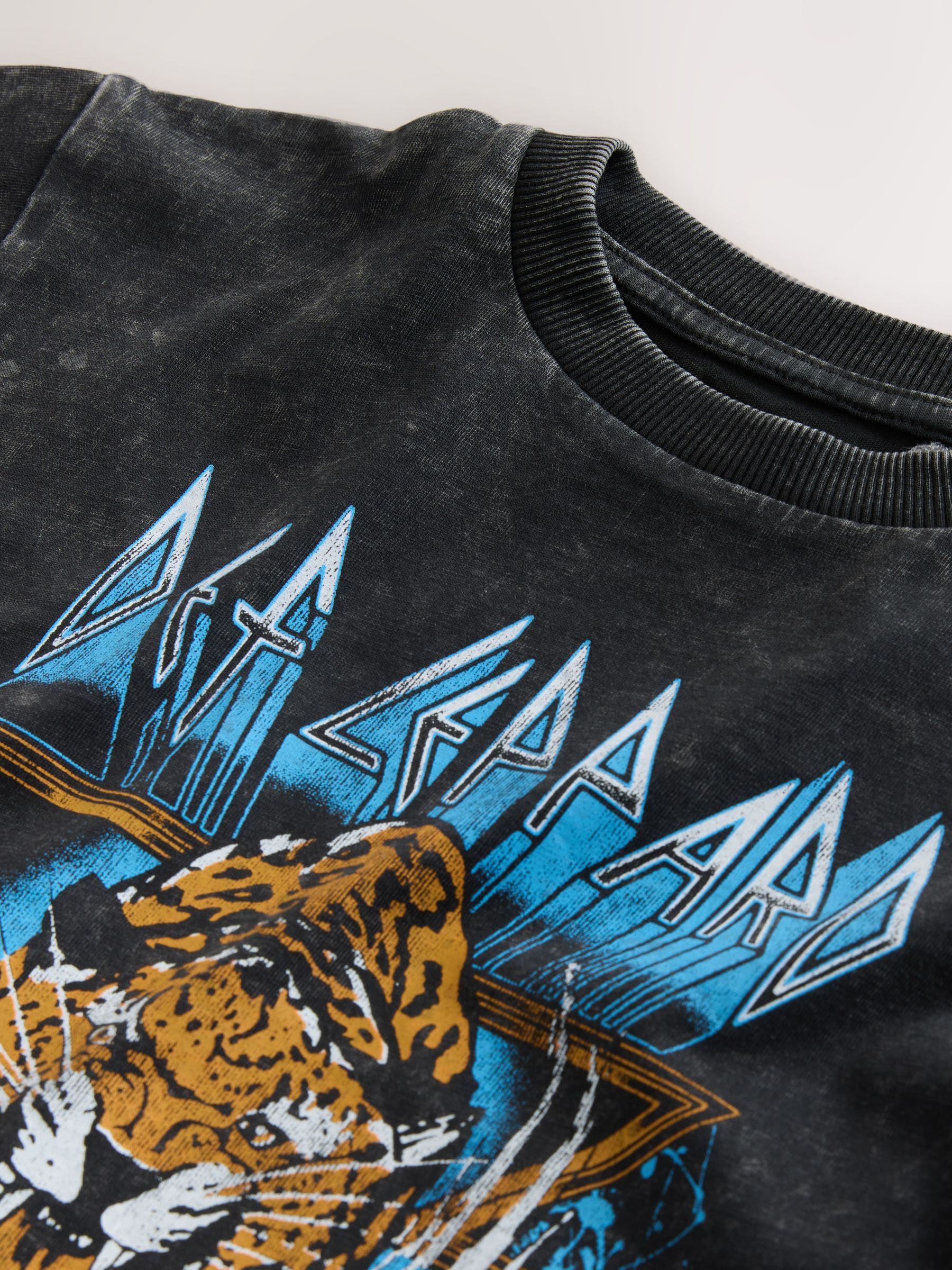 Washed Black Short Sleeve Band Graphic T-Shirt (3mths-8yrs) image 7