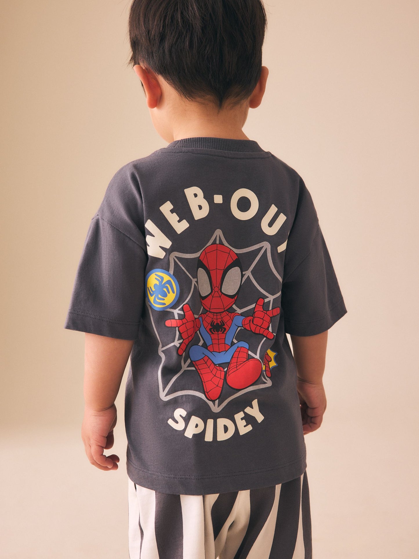 Dsiney Kidz - Charcoal Grey Spider-Man T-Shirt And Shorts Set (9mths-8yrs) image 4