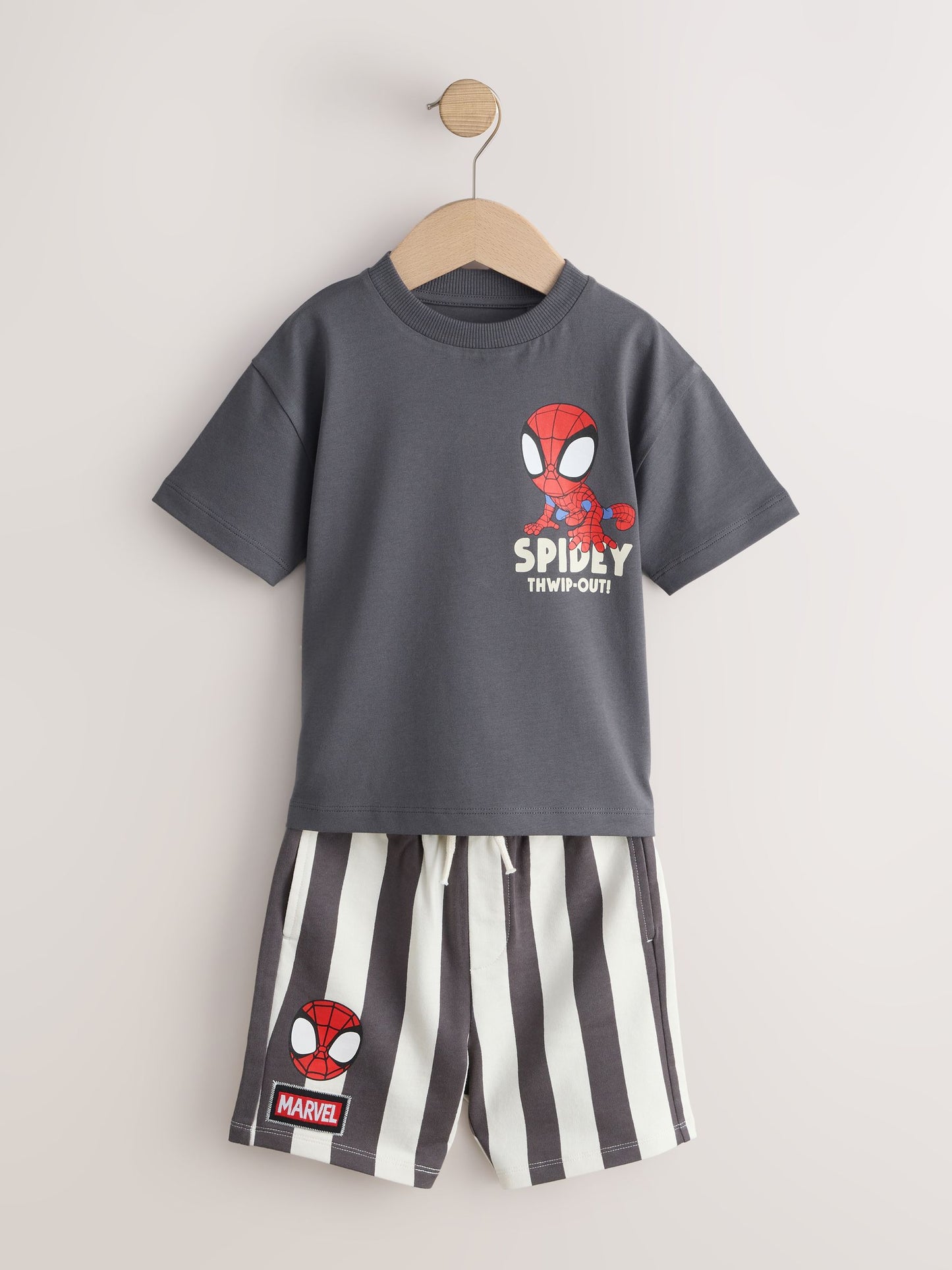 Dsiney Kidz - Charcoal Grey Spider-Man T-Shirt And Shorts Set (9mths-8yrs) image 6