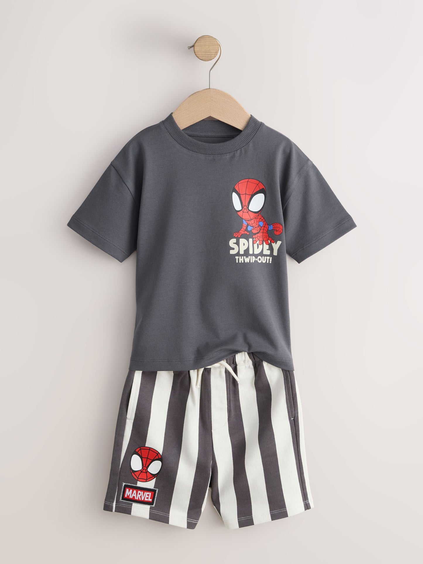 Dsiney Kidz - Charcoal Grey Spider-Man T-Shirt And Shorts Set (9mths-8yrs) image 7