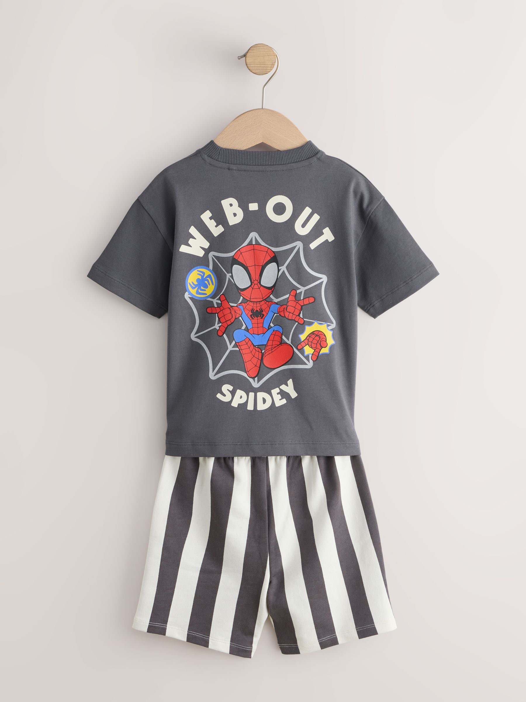 Dsiney Kidz - Charcoal Grey Spider-Man T-Shirt And Shorts Set (9mths-8yrs) image 8