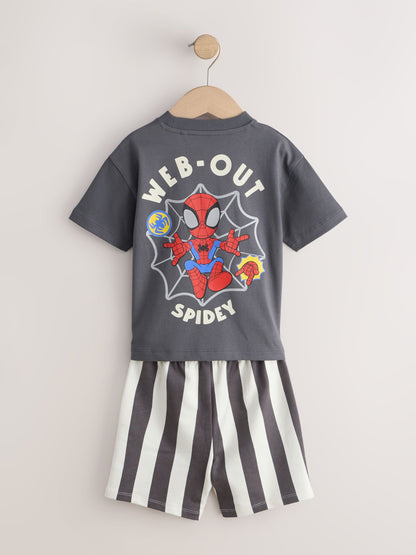 Dsiney Kidz - Charcoal Grey Spider-Man T-Shirt And Shorts Set (9mths-8yrs) image 8