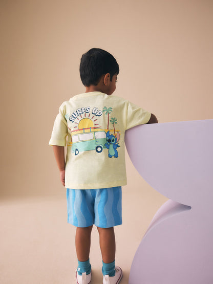 Yellow Lilo & Stitch T-Shirt and Shorts Set (6mths-8yrs) image 3