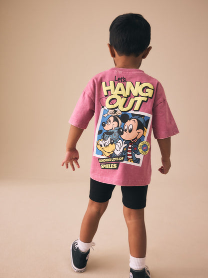 Pink/Black Mickey Mouse T-Shirt and Shorts Set (3mths-8yrs) image 5