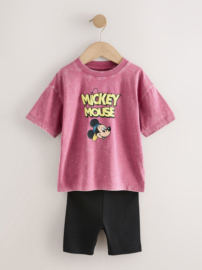 Pink/Black Mickey Mouse T-Shirt and Shorts Set (3mths-8yrs) image 6