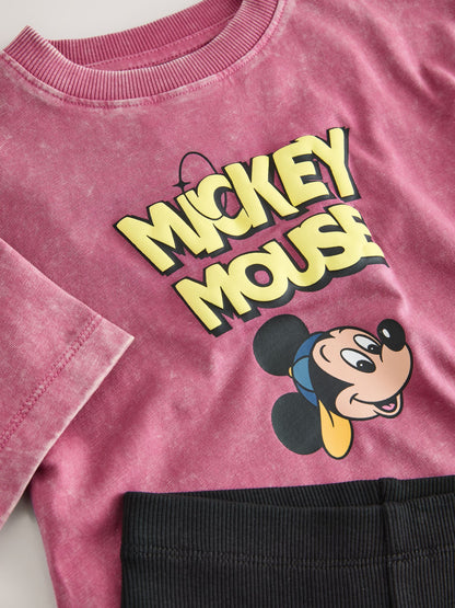 Pink/Black Mickey Mouse T-Shirt and Shorts Set (3mths-8yrs) image 9