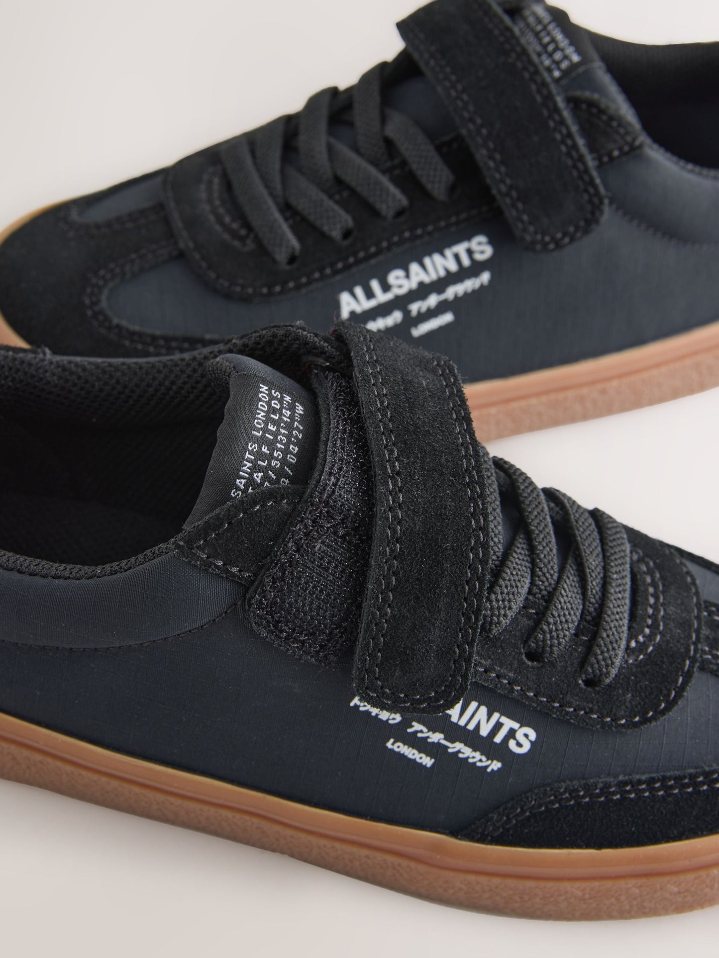 smALLSAINTS Black Ripstop Gum Sole Trainers image 5
