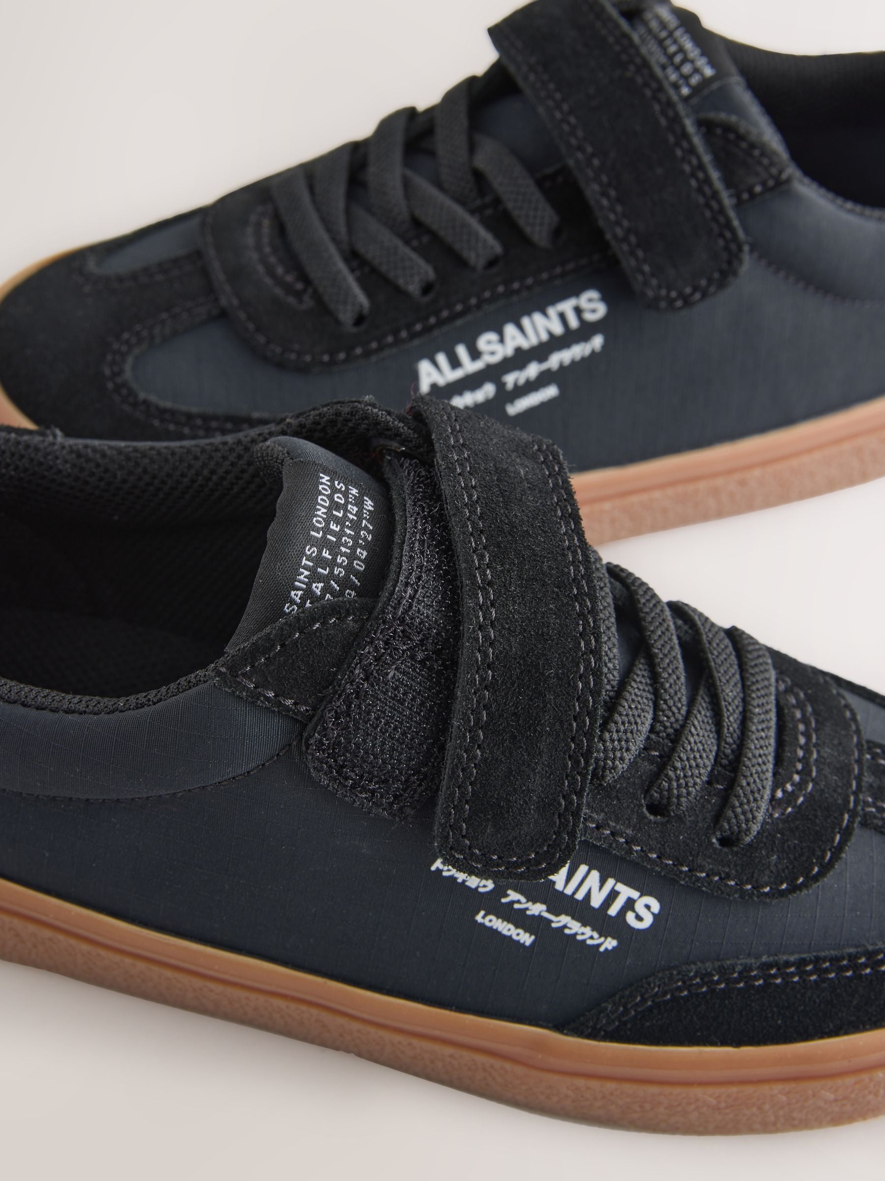 smALLSAINTS Black Ripstop Gum Sole Trainers image 5