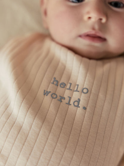 Neutral Hello World Top and Leggings Baby Set (0-18mths) image 3