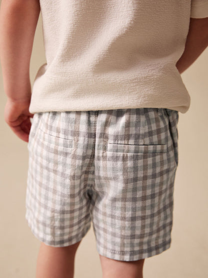 Dsiney Kidz - Pastel Gingham Linen Blend Chino Shorts (3mths-7yrs) image 4