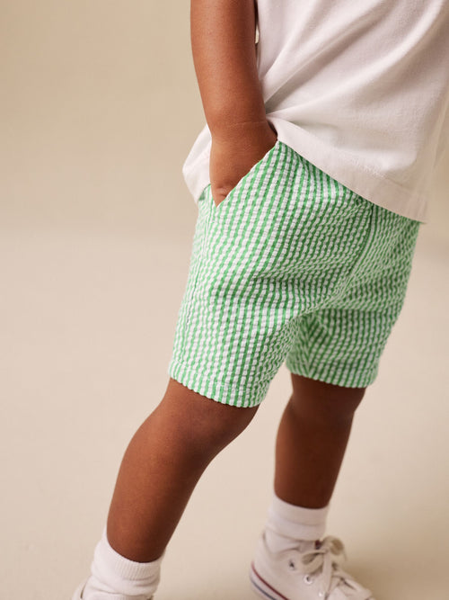 Green/White Stripe Chino Shorts (3mths-7yrs) image 1