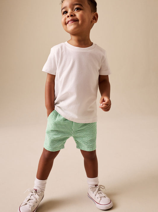Green/White Stripe Chino Shorts (3mths-7yrs) image 2