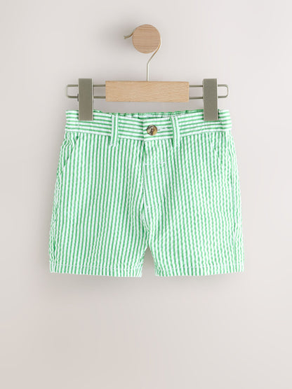 Green/White Stripe Chino Shorts (3mths-7yrs) image 4