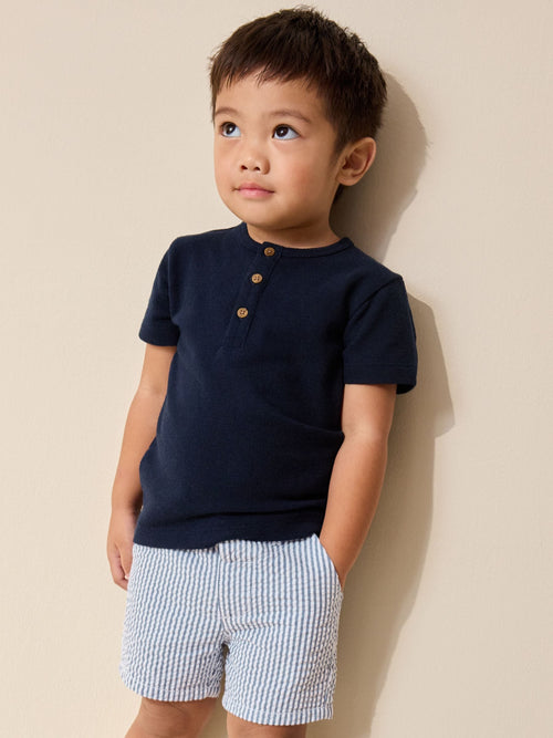 Blue/White Stripe Chino Shorts (3mths-7yrs) image 1