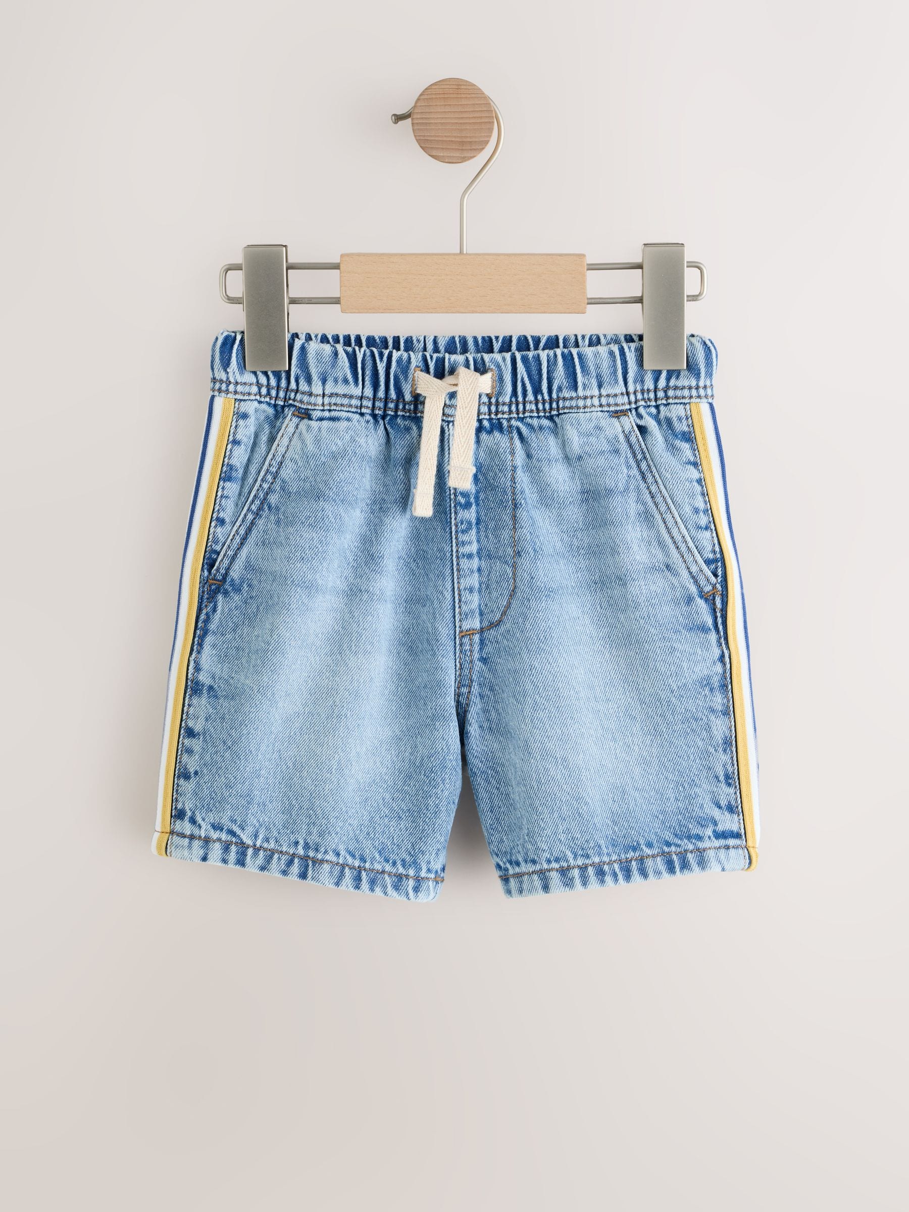 Dsiney Kidz - Blue Side Stripe Pull On Loose Denim Shorts (3mths-7yrs) image 5