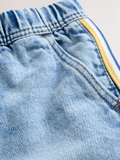 Dsiney Kidz - Blue Side Stripe Pull On Loose Denim Shorts (3mths-7yrs) image 8