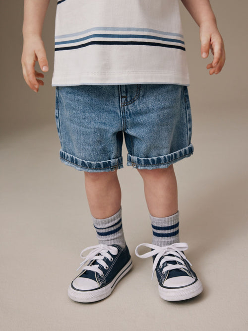Mid Blue Denim Shorts (3mths-7yrs) image 1