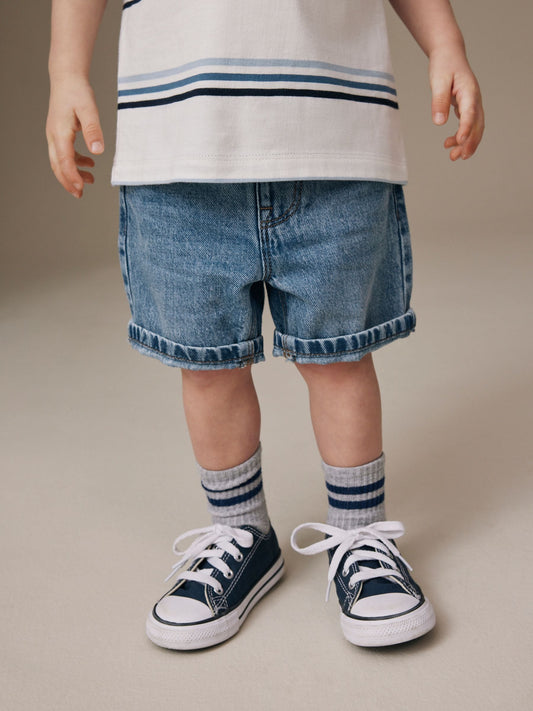 Mid Blue Denim Shorts (3mths-7yrs) image 1