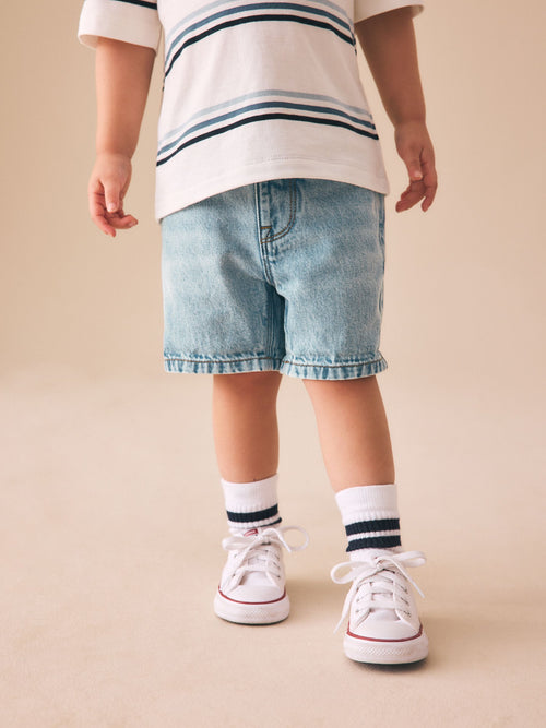 Light Blue Denim Shorts (3mths-7yrs) image 1