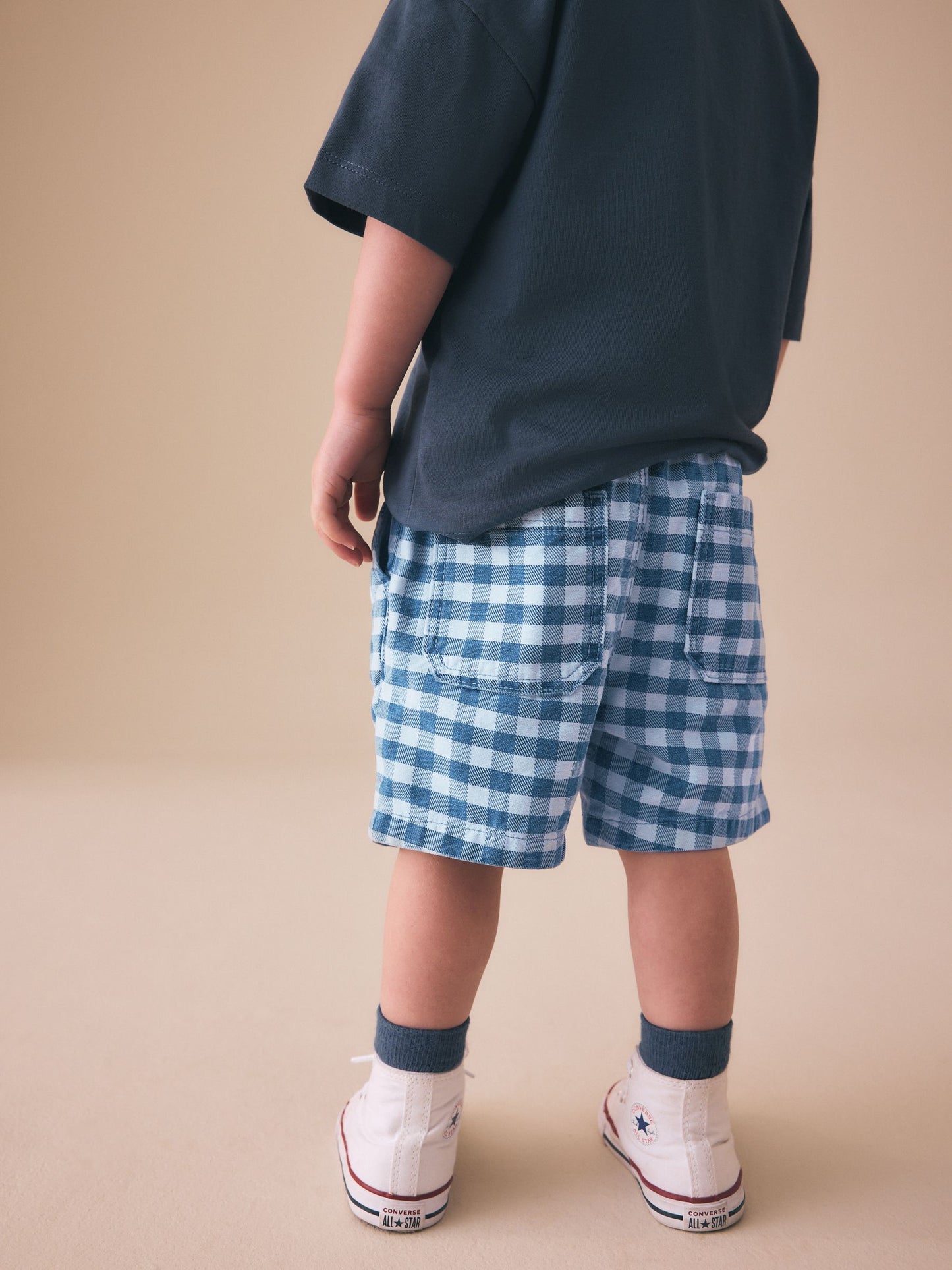 Dsiney Kidz - Blue Gingham Pull On Loose Denim Shorts (3mths-7yrs) image 4