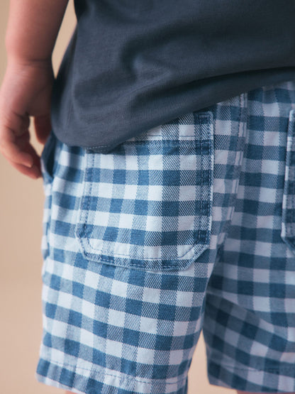 Dsiney Kidz - Blue Gingham Pull On Loose Denim Shorts (3mths-7yrs) image 5