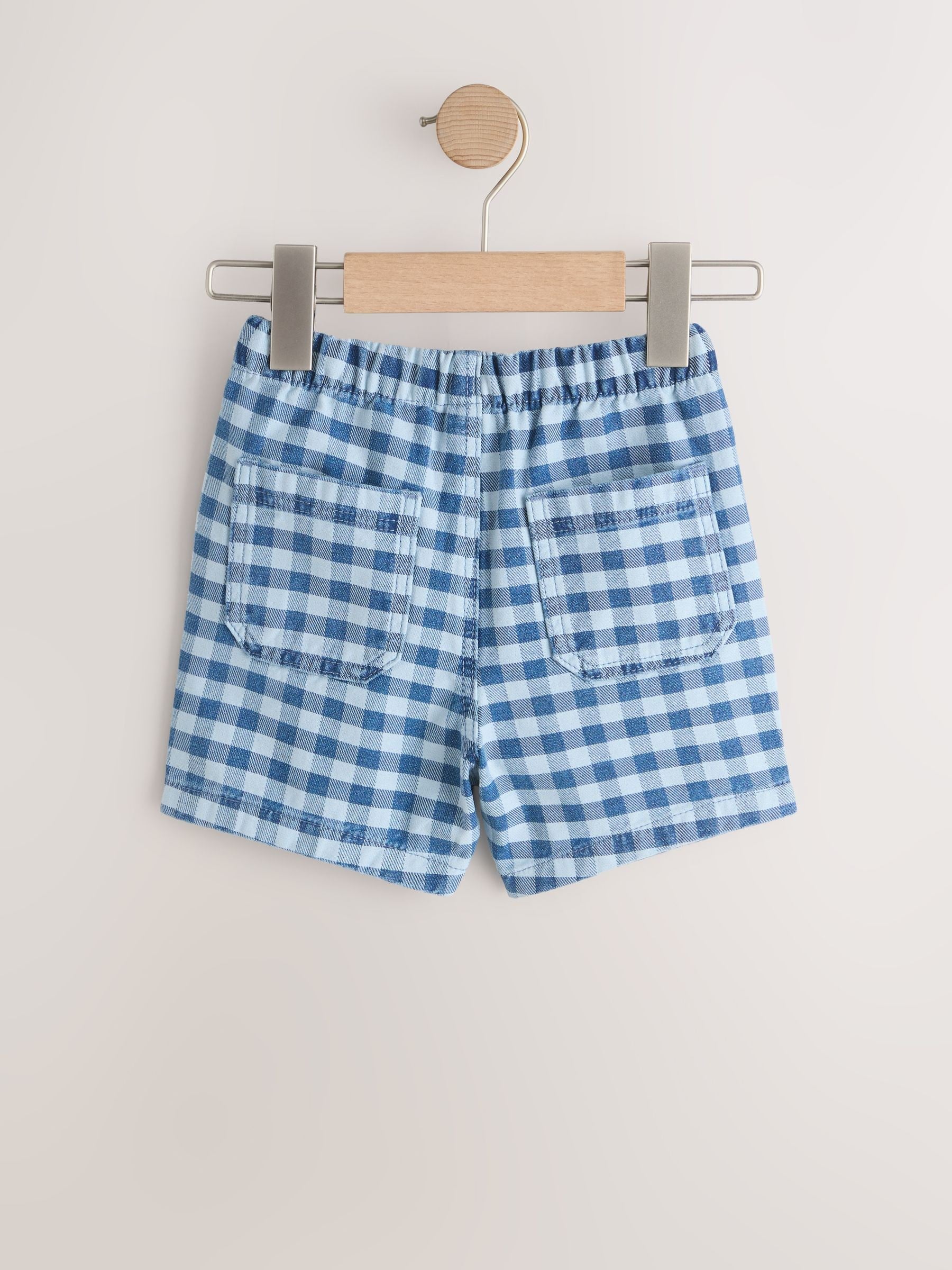 Dsiney Kidz - Blue Gingham Pull On Loose Denim Shorts (3mths-7yrs) image 7