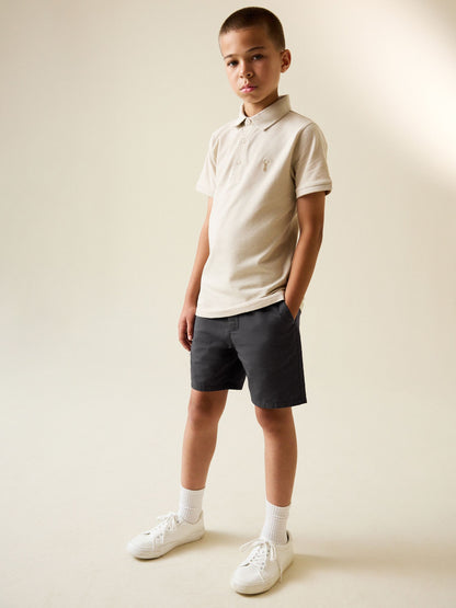 Dsiney Kidz - Charcoal Grey Regular Fit Chino Shorts (3-16yrs) image 2