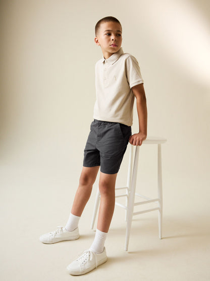 Dsiney Kidz - Charcoal Grey Regular Fit Chino Shorts (3-16yrs) image 3
