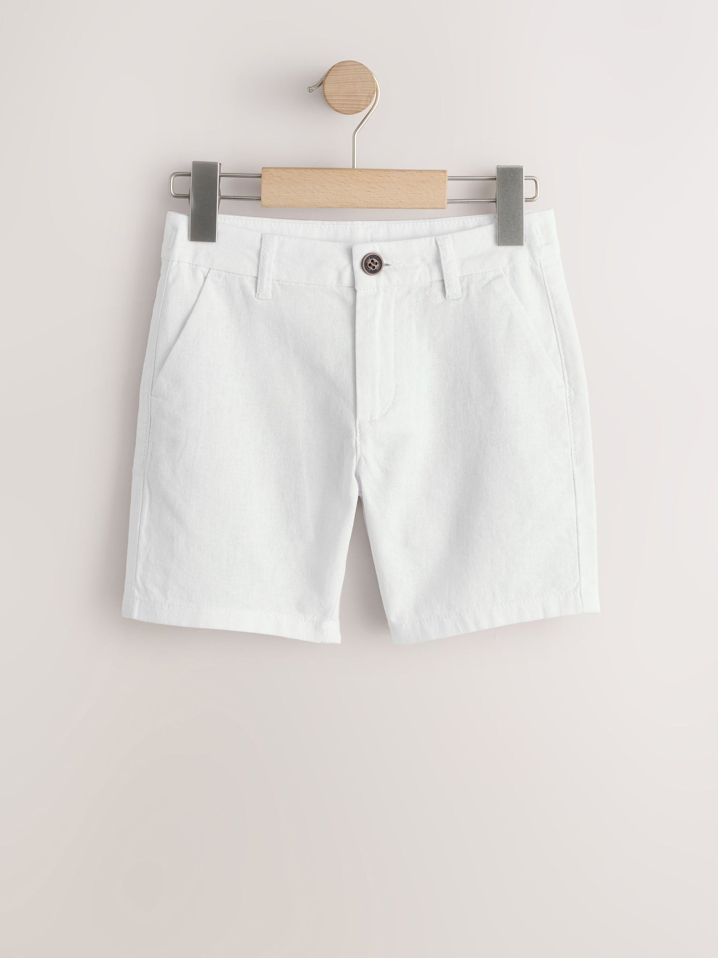 Dsiney Kidz - White Linen Blend Regular Fit Chino Shorts (3-16yrs) image 5