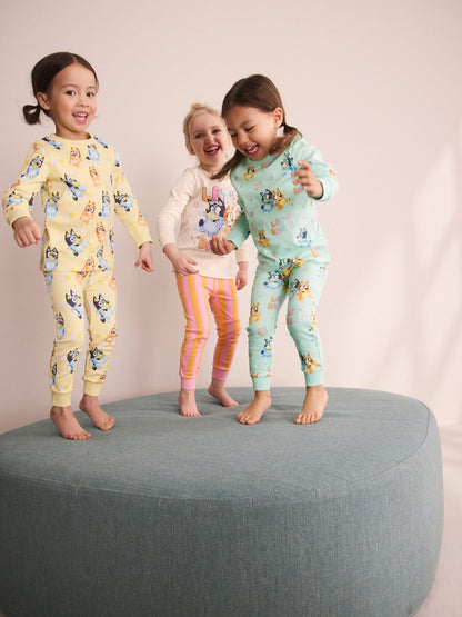 Blue/Yellow Snuggle Pyjamas 3 Pack (9mths-12yrs) - image 2