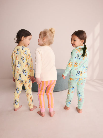 Blue/Yellow Snuggle Pyjamas 3 Pack (9mths-12yrs) - image 3