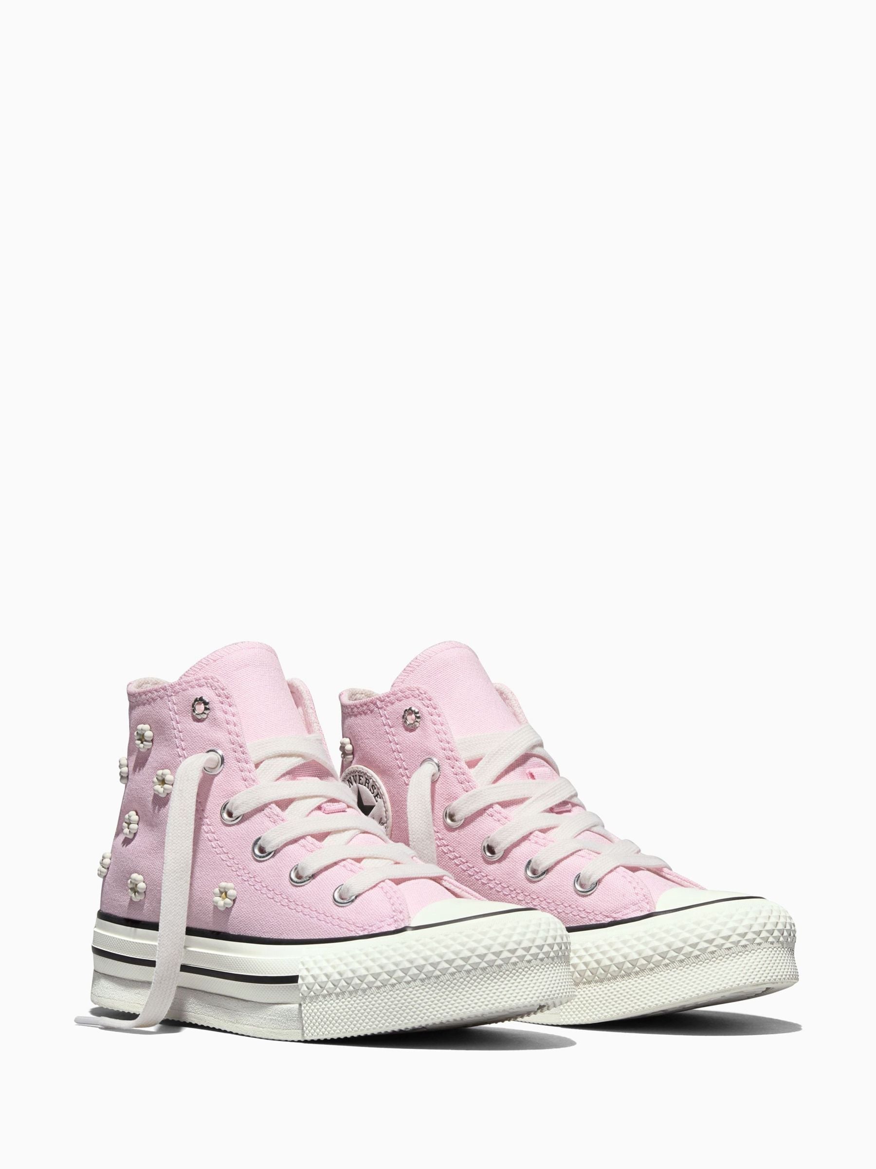 Converse Pink Chuck Taylor EVA Lift Beads Trainers image 3