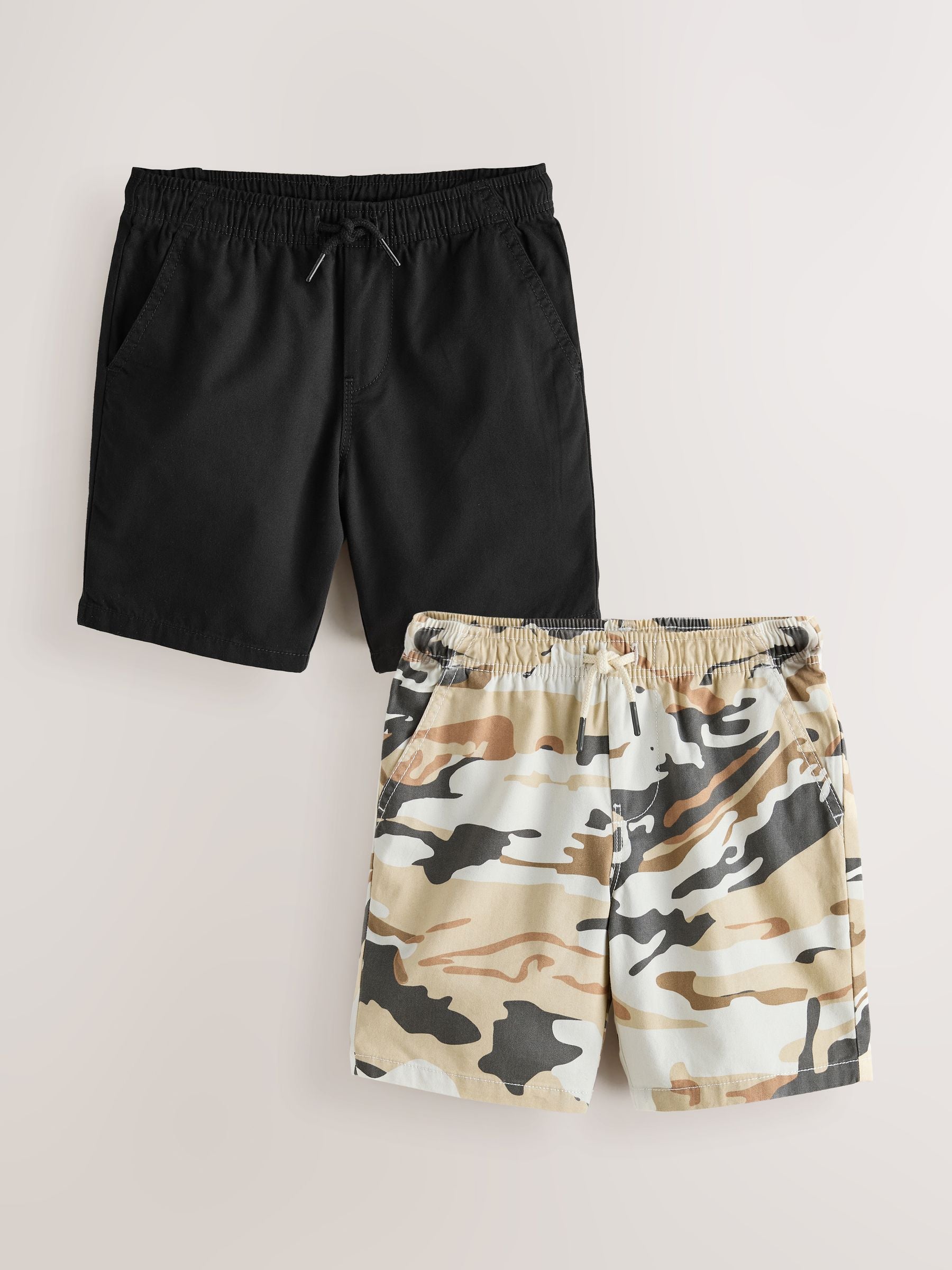 Dsiney Kidz - Black/Camo 2 Pack Shorts (3-16yrs) image 1