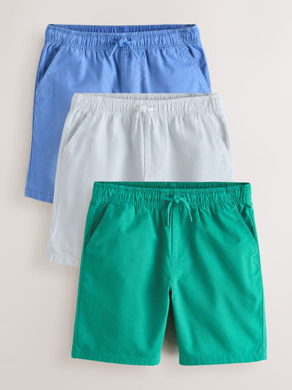 Dsiney Kidz - White/Blue 3 Pack Shorts (3-16yrs) image 1