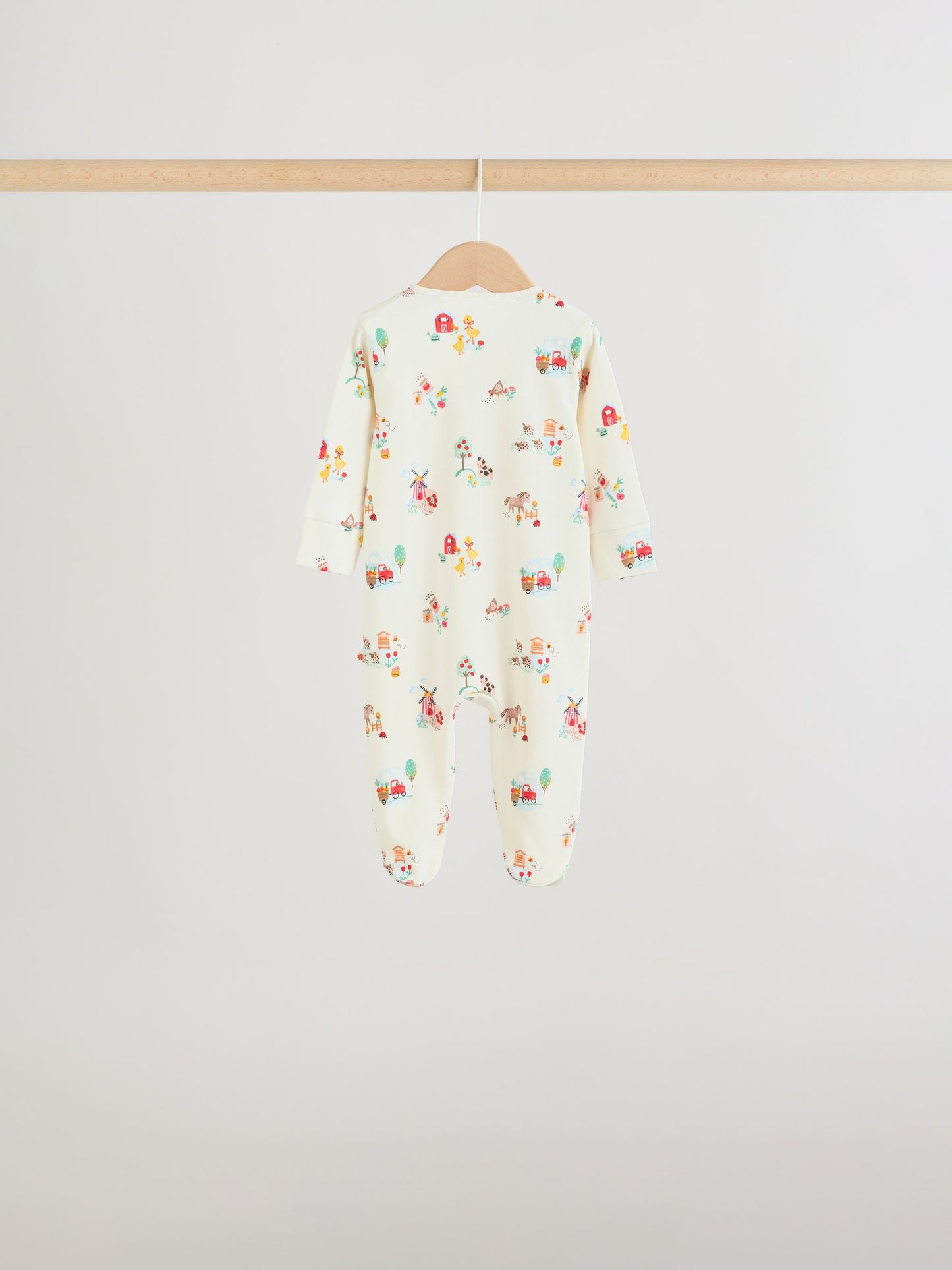 Pink/Green Two Way Zip Baby Sleepsuits 5 Pack (0mths-2yrs) image 4