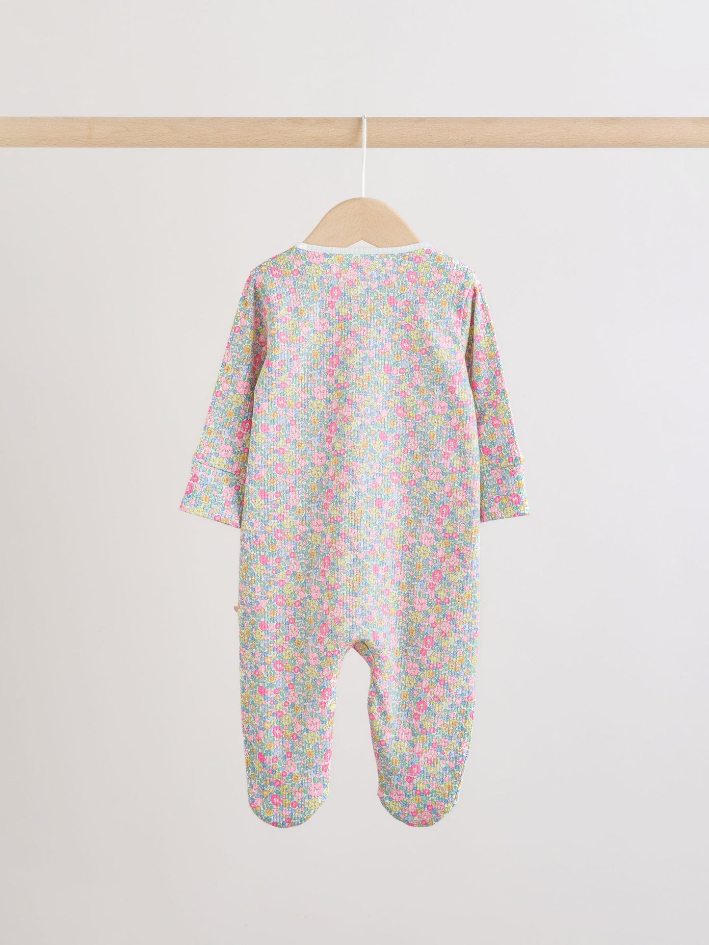 Pink/Yellow Two Way Zip Baby Sleepsuits 4 Pack (0-2yrs) image 7