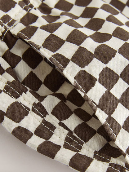 Dsiney Kidz - Brown/Star/Checkerboard Pull On Shorts 3 Pack (3mths-7yrs) image 7