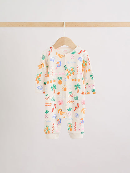 Blue/Pink Baby Sleepsuits 3 Pack (0mths-3yrs) image 3