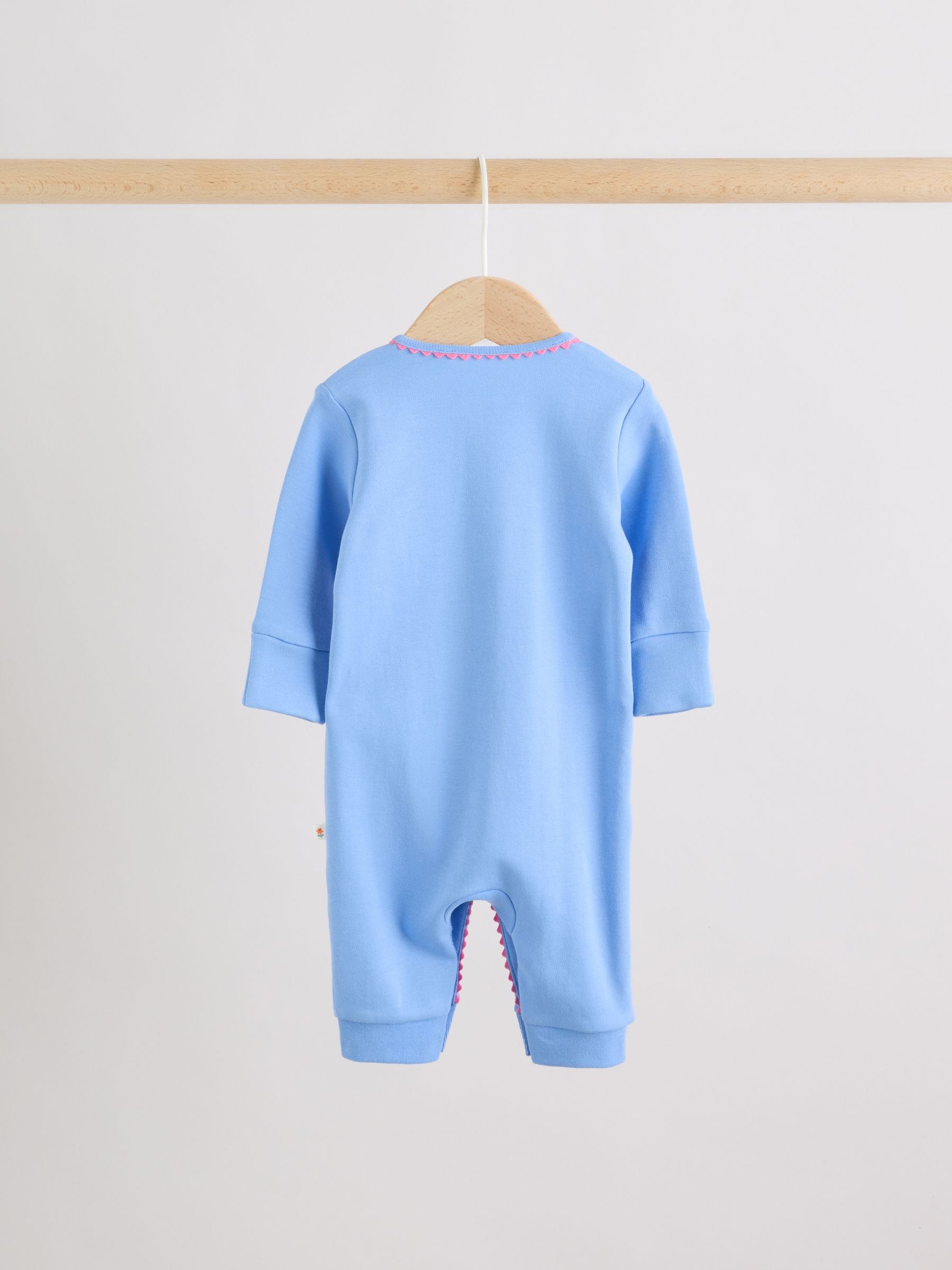 Blue/Pink Baby Sleepsuits 3 Pack (0mths-3yrs) image 6