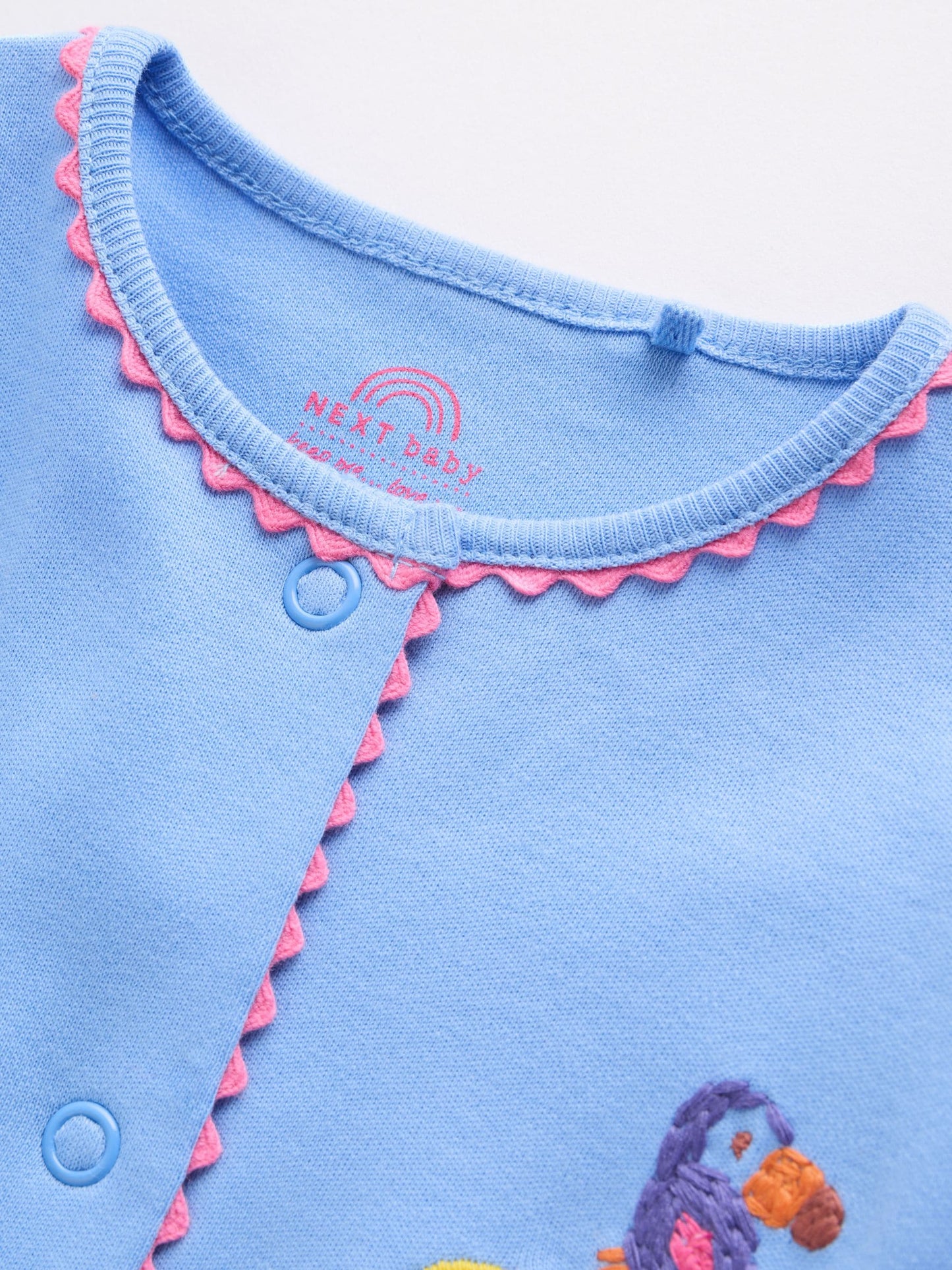 Blue/Pink Baby Sleepsuits 3 Pack (0mths-3yrs) image 9