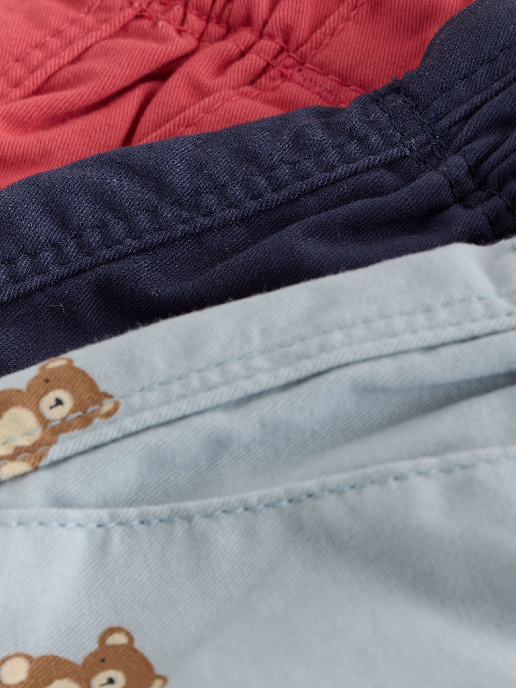 Dsiney Kidz - Navy/Red/Bear Pull On Shorts 3 Pack (3mths-7yrs) image 6