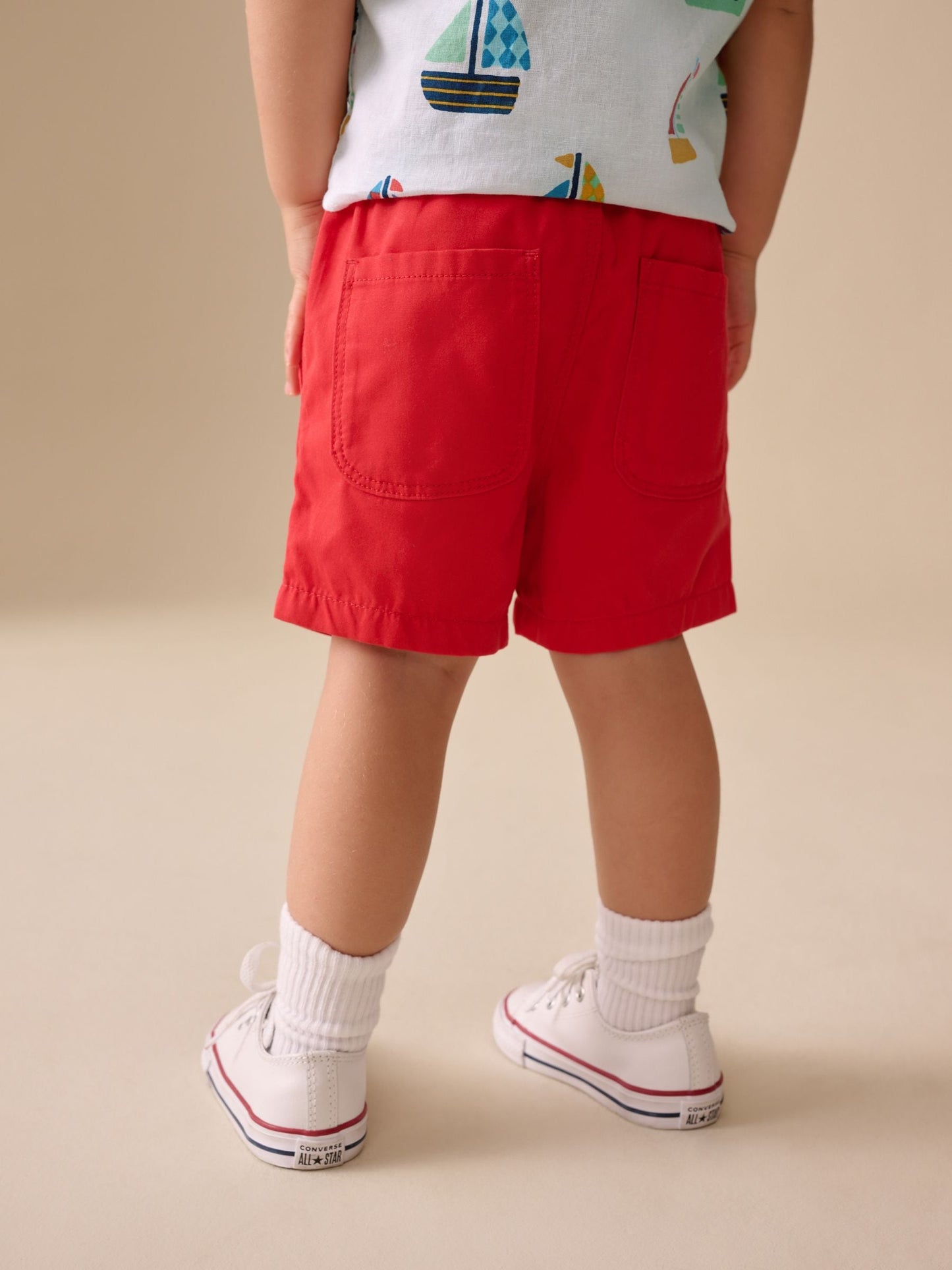 Red Pull On Shorts (3mths-7yrs) image 3