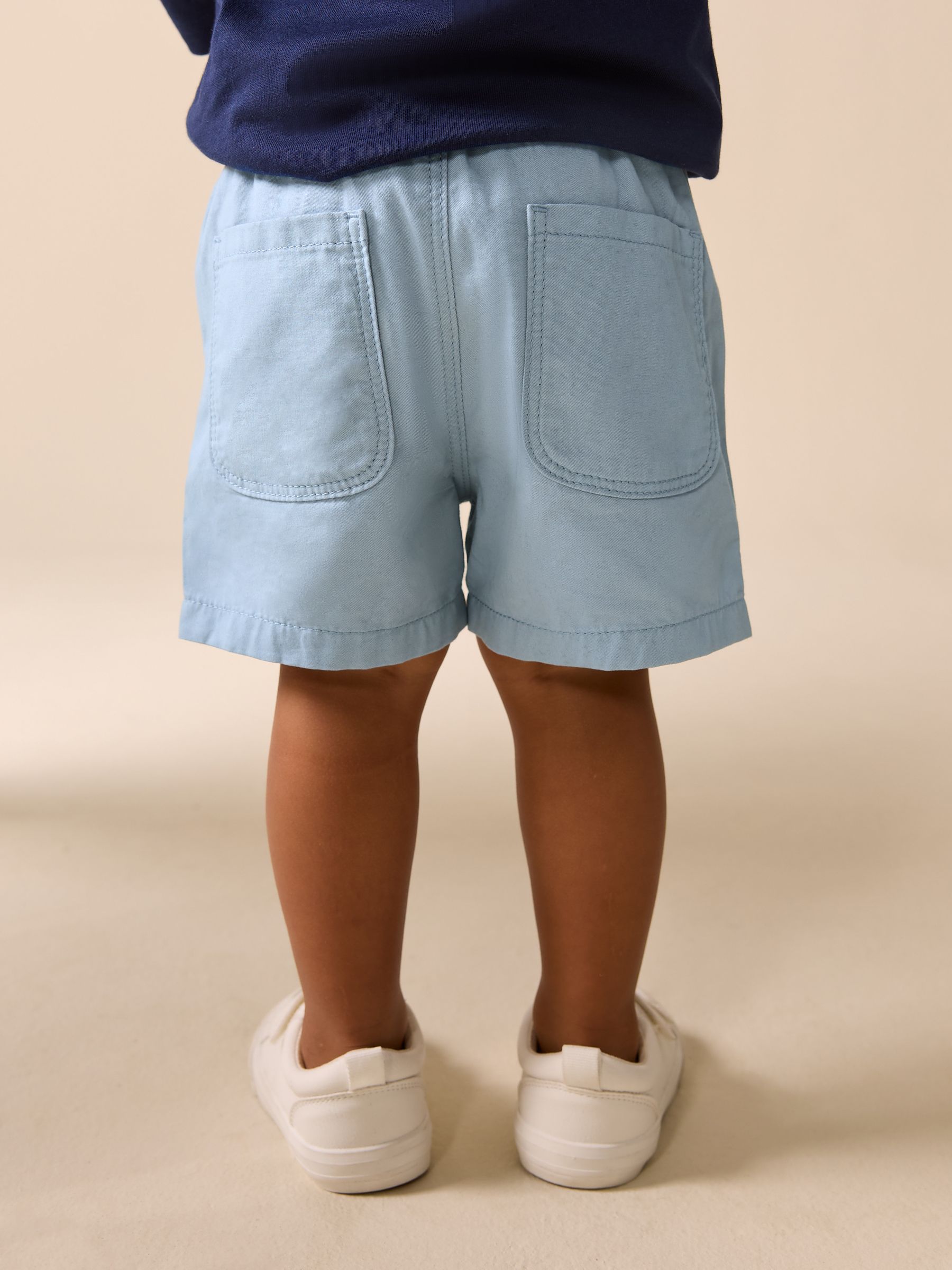 Pale Blue Pull On Shorts (3mths-7yrs) image 3