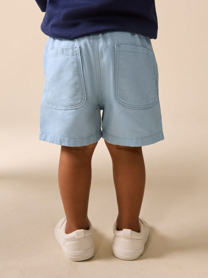 Pale Blue Pull On Shorts (3mths-7yrs) image 3