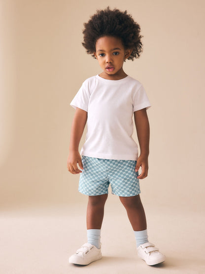 Dsiney Kidz - Blue Checkerboard Pull On Shorts (3mths-7yrs) image 2