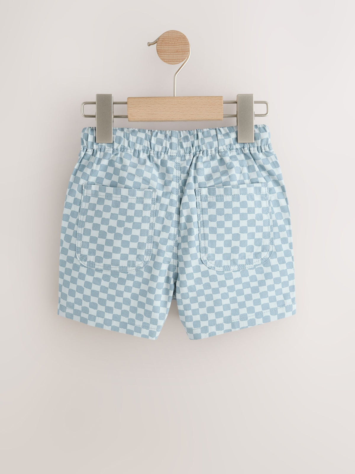 Blue Checkerboard Pull On Shorts (3mths-7yrs) image 5