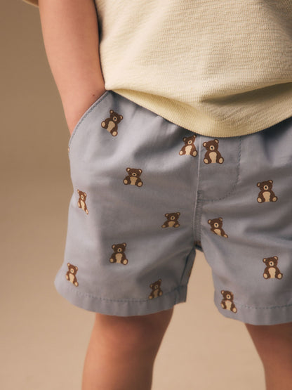 Dsiney Kidz - Blue Bear Print Pull On Shorts (3mths-7yrs) image 4